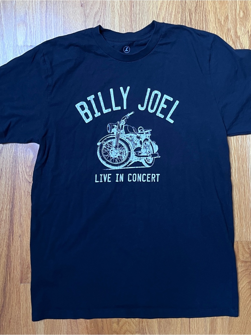 Billy Joel Black Short Sleeve Concert T-Shirt Double Sided